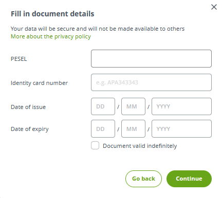 Complete the document details